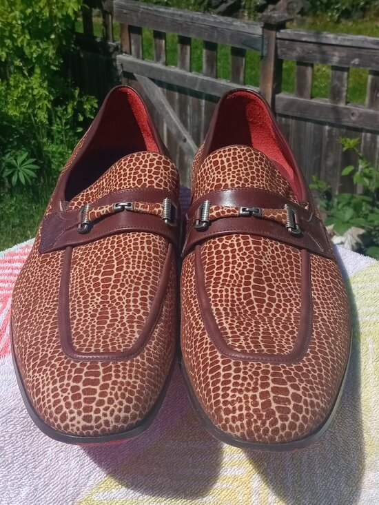 Mezlan Platinum Loafers Leopard-patterned texture size 14 main image 8
